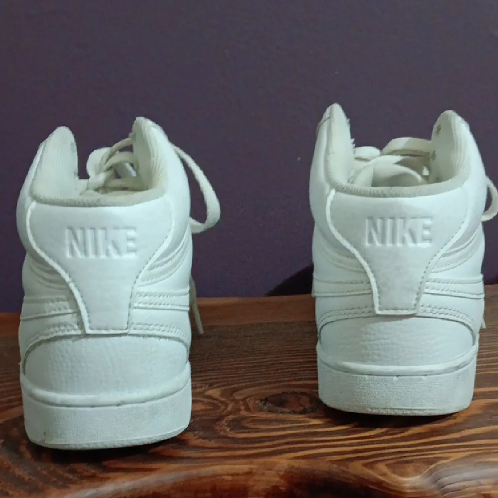 Nike White Classic Hi-Top Sneakers - Picture 2 of 10